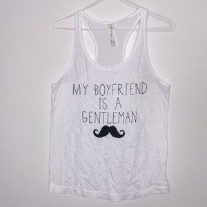 ‘My Boyfriend Is A Gentleman’ Forever21 Racerback Graphic Tank Top